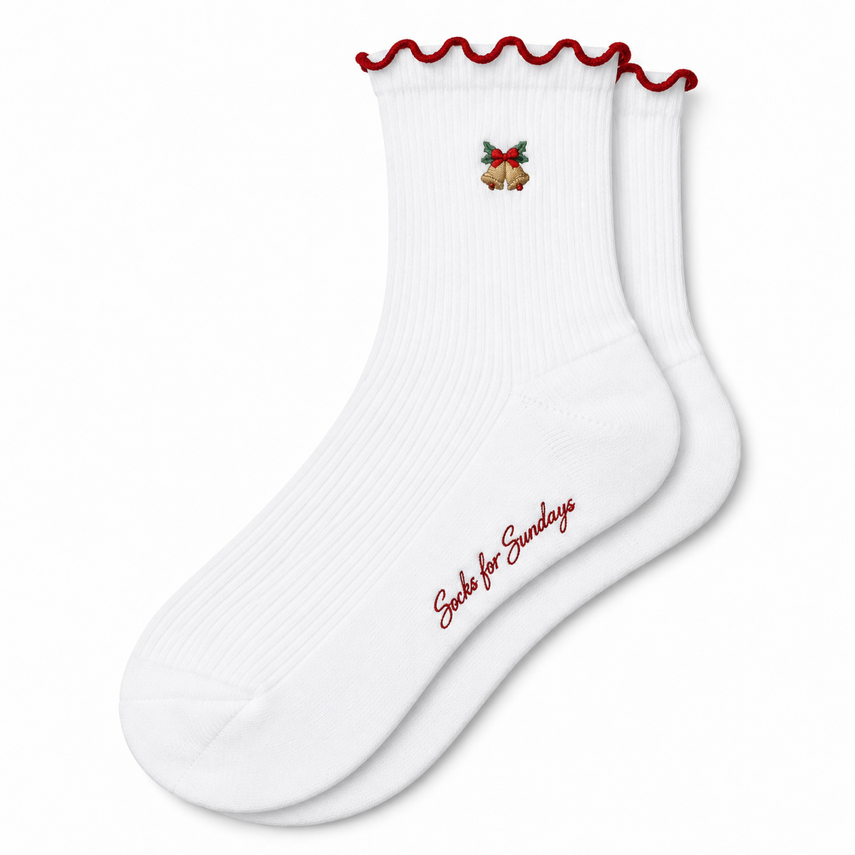 Women's Ribbed Christmas Socks
